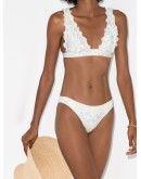 Hi Fri ruffled floral-print bikini top
