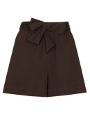 belted organic cotton shorts