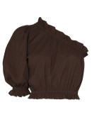cropped one-shoulder top