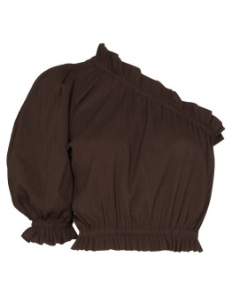 cropped one-shoulder top