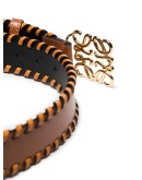 Anagram whipstitch leather belt