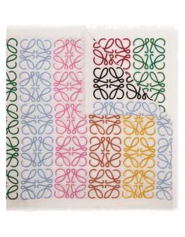 Anagram logo-stripe scarf
