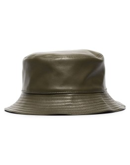 leather bucket hat