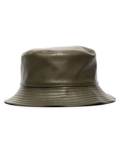 leather bucket hat