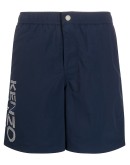 logo-printed swim shorts