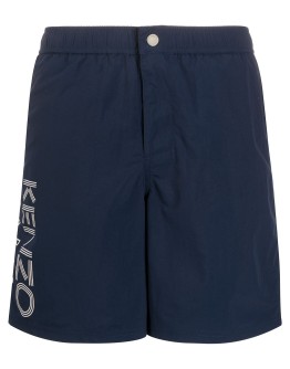 logo-printed swim shorts