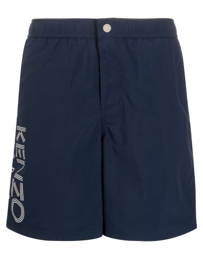 logo-printed swim shorts