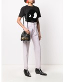 logo plaque bucket bag