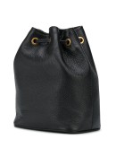 logo plaque bucket bag