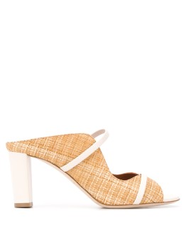 Norah raffia high heel mules