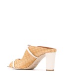 Norah raffia high heel mules