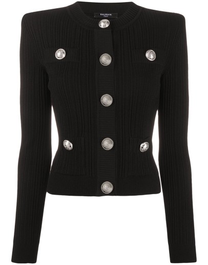 structured shoulders cardigan