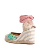striped wedge heel espadrilles