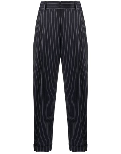 cropped pinstripe trousers