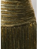 metallic-effect pleated skirt