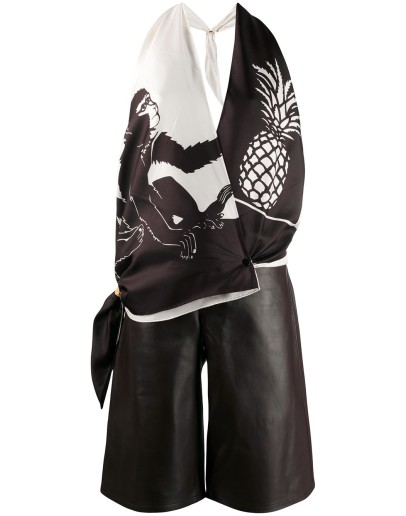 monkey-print top-shorts set