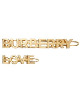 logo and love hair clip set