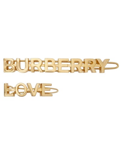 logo and love hair clip set
