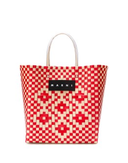 woven logo tote bag