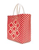 woven logo tote bag