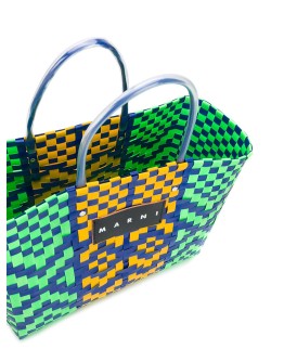 woven logo tote bag