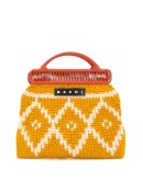 knit logo tote bag