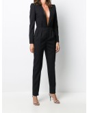 deep V-neck tailored jumpsuit