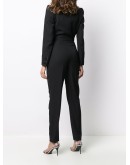 deep V-neck tailored jumpsuit