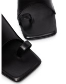 square-toe toe-strap mules