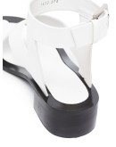 40mm asymmetric leather sandals