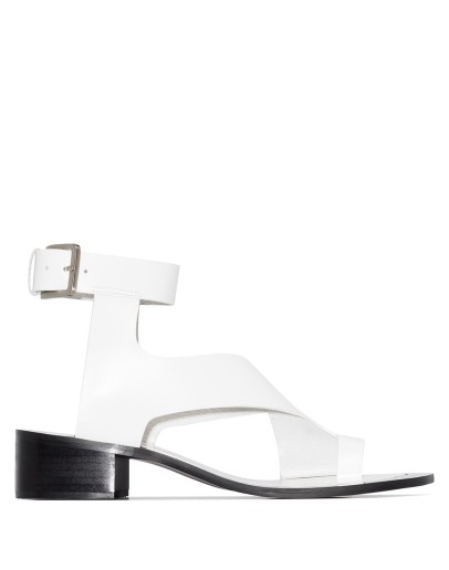 40mm asymmetric leather sandals
