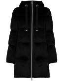 quilted hooded puffer jacket