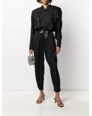 Varzea ruffle-trimmed satin jumpsuit
