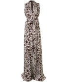 animal-print tie-waist jumpsuit