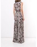 animal-print tie-waist jumpsuit