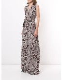 animal-print tie-waist jumpsuit