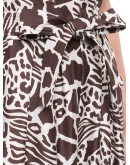 animal-print tie-waist jumpsuit