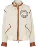 logo graphic bomber jacket