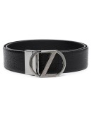 Z buckle leather belt