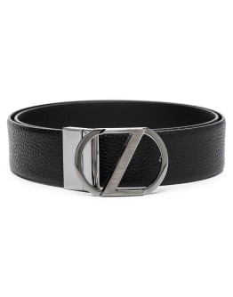 Z buckle leather belt