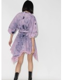 tie-dye denim mini dress