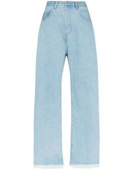 mid-rise wide-leg jeans