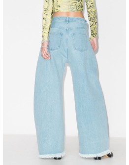 mid-rise wide-leg jeans