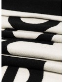 logo-print two-tone scarf