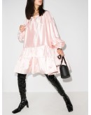 gathered shift mini dress