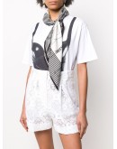 sketch-print scarf