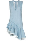 asymmetric denim dress