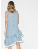 asymmetric denim dress