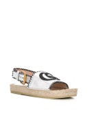 embroidered logo espadrille sandals