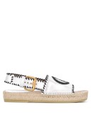 embroidered logo espadrille sandals